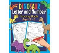 Amanda Clever Dinosaur Letter and Number Tracing Book Ages 3 - 5 (Tascabile)