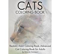 Amanda Davenport Cats Coloring Book (Tascabile) Realistic Animals Coloring Book