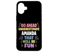 AMANDA Personalized Women's Gift Custom AMANDA Custodia per iPhone 16 Plus