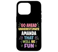 AMANDA Personalized Women's Gift Custom AMANDA Custodia per iPhone 16 Pro