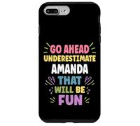 AMANDA Personalized Women's Gift Custom AMANDA Custodia per iPhone 7 Plus/8 Plus