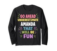 Amanda Personalized Women's Gift Custom Amanda Maglia a Manica