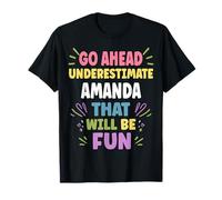 Amanda Personalized Women's Gift Custom Amanda Maglietta