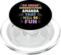 AMANDA Personalized Women's Gift Custom AMANDA PopSockets PopGrip per MagSafe
