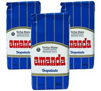 Amanda Yerba Mate Tè Despalada 1.5kg (3 x 500g) | Set Mate Argentino | Bevanda disintossicante ed energetica