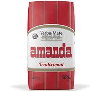 Amanda Yerba Mate Tè Tradicional 500 g + Campione regalo (40g) | La bevanda è ricca di vitamine e antiossidanti, accelera il metabolismo.Non contiene zucchero Argentina