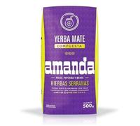 Amanda Yerba Mate Tee Hierbas Serranas 500 g | Argentina Mate Tè Hierbas Serranas | Tè alle erbe Yerba Mate con menta e poleo | Mate Tee Loose Leaf 0,5 kg