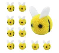 AMANDELIZABE 11 mini filts lana ape decorazione piccole figure di api fatte a mano per fai da te e decorazioni per feste, baby shower, compleanni (2 cm)