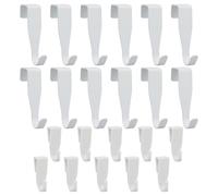 AMANDELIZABE 12 ganci in acciaio al carbonio, ganci con 10 ganci in plastica, ganci per porta da appendere, ganci appendiabiti, ganci per porta per cucina, bagno, camera da letto (bianco)