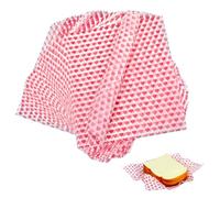 AMANDELIZABE 50 fogli di carta cerata per alimenti, 21,5 x 25 cm, carta oleata, impermeabile, imballaggio alimentare, cestino per alimenti, carta, formaggio, cottura