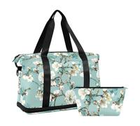 Amandier Blossom - Borsa da allenamento grande con borsa da viaggio, grande capacità, fiore di mandorlo, 1 taglia, Fiore di mandorlo, Taille unique