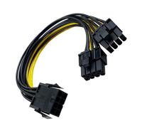 Amangny Adattatore PCIe da 8 pin a 2 x 8 pin (6+2) GPU PCI Express cavo di alimentazione Y - Splitter 22 cm