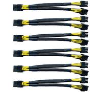 Amangny GPU VGA PCI-e 8 pin femmina a doppio 8 (6+2) pin maschio PCI Express adattatore intrecciato manicotto splitter cavo di alimentazione 9 pollici (6 pezzi)