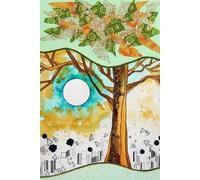 Amango Art (Arbre magique): Carnet, journal intime, papier blanc ligné, 180 pages, 15,24 x 22,86 cm (6 x 9 po)