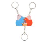amangul Adorabile portachiavi abbinato puzzle portachiavi set elegante portachiavi bella fidanzata fidanzato amanti degli animali eleganti portachiavi, Scoiattolo 6, Taglia unica