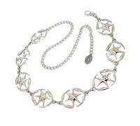 amangul Blingbling Cintura in vita elegante intagliata a forma di stella in vita catena elaborata catena del ventre catena per la danza del ventre catena in vita