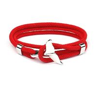 amangul Braccialetto unisex in corda di nylon regolabile con balena nera, per uomini e donne, adolescenti, braccialetto in corda nera gioielli a coda di balena per donne, Misura unica, come descritto