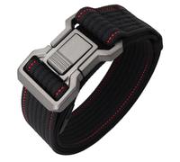 amangul Cintura da combattimento, resistente, regolabile, in nylon, con fibbia in metallo a sgancio rapido, per abbigliamento da allenamento all'aperto (nero, 125 cm)