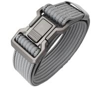 amangul Cintura da combattimento, resistente, regolabile, in nylon, con fibbia in metallo a sgancio rapido, per abbigliamento da allenamento all'aperto (grigio chiaro, 135 cm)