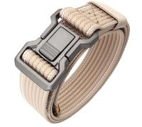 amangul Cintura da combattimento, resistente, regolabile, in nylon, con fibbia in metallo a sgancio rapido, per abbigliamento da allenamento all'aperto (albicocca, 115 cm)