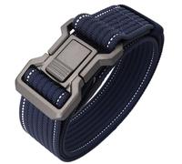 amangul Cintura da combattimento, resistente, regolabile, in nylon, con fibbia in metallo a sgancio rapido, per abbigliamento da allenamento all'aperto (blu navy, 135 cm)