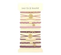 amangul Confezione da 10 braccialetti elastici per capelli per donne e ragazze, corda per coda di cavallo, per capelli ricci e lunghi (e polvere di fagiolo)