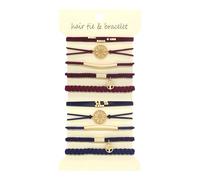 amangul Confezione da 10 braccialetti elastici per capelli per donne e ragazze, corda per coda di cavallo, per capelli ricci e lunghi (blu navy e vino r)