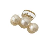 amangul Elegante fermaglio per capelli da donna con perle artificiali, design elegante, per tutte le acconciature e varie occasioni (A)