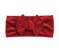 amangul Fasce elastiche in morbido velluto con fascia per capelli, accessori per capelli per neonate e bambine (rosso)