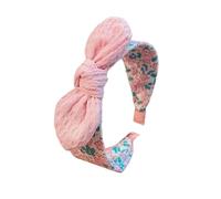 amangul Fascia per capelli con motivo floreale e fiocco annodato, morbida e larga, per feste e uso quotidiano, accessori alla moda (come mostrato)