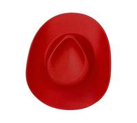 amangul Fermaglio per capelli a forma di cappello da cowgirl, accessorio per capelli da sposa, feste in stile occidentale, accessori per capelli per feste in maschera (rosso)