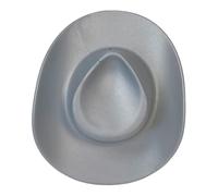 amangul Fermaglio per capelli a forma di cappello da cowgirl, accessorio per capelli da sposa, feste in stile occidentale, accessori per capelli per feste in maschera (argento)