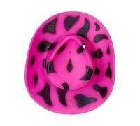 amangul Fermaglio per capelli a forma di cappello da cowgirl, accessorio per capelli da sposa, feste in stile occidentale, accessori per capelli per feste in maschera (rosa nero)