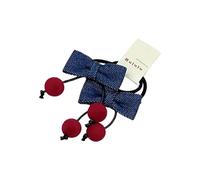 amangul Fermaglio per capelli con fiocco e ciliegie, per donne e ragazze, regolabile, antiscivolo, per abbigliamento casual, tutti gli abbinamenti (coppia di fiocchi)