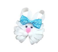 amangul Fermaglio per capelli in tessuto a forma di gallina/coniglietti pasquali, per bambini e ragazzi, con design a fiocco, per aggiungere un tocco festivo per vari Ou (7)