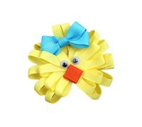amangul Fermaglio per capelli in tessuto a forma di gallina/coniglietti pasquali, per bambini e ragazzi, con design a fiocco, per aggiungere un tocco festivo per vari Ou (21)