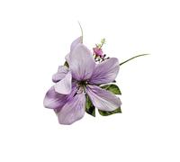 amangul Fermaglio per capelli realistico con gigli artificiali, elegante clip laterale per matrimoni, feste, accessorio leggero a forma di forcina floreale (come mostrato)