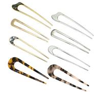 amangul Forcine per capelli dalla forma unica, grandi accessori francesi in metallo, accessori per lo styling delle donne, fermagli per capelli alla moda (set da 6)