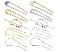 amangul Forcine per capelli dalla forma unica, grandi accessori francesi in metallo, accessori per lo styling delle donne, fermagli per capelli alla moda (set da 5)