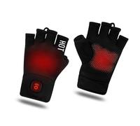 amangul Guanti caldi senza dita ricaricabili alimentati tramite USB Livelli di calore modificabili per ciclismo sport sulla neve Avventure invernali Guanti riscaldanti elettrici ricaricabili