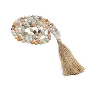 amangul Mindfulness - Collana con 108 perline lunghe per meditazione e braccialetto alla moda, Bead diameter about 6mm, Perline in lega di poliestere