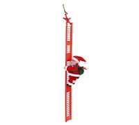 amangul Ornamento di Natale Scala Arrampicata Elettrica Santa Per Albero Babbo Natale Scaletta Arrampicata Attrezzature