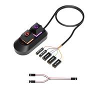 amangul PC e pulsante di accensione con interruttori meccanici retroilluminati, cavo splitter per configurazione multi-sistema PC case cavo di prolunga