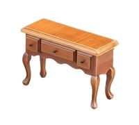 amangul Tavolo in miniatura per case delle bambole in scala 1/12 con tre cassetti funzionali per esposizione realistica della scena della stanza decorazione impostazione modello accessori da