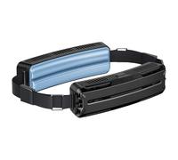 amangul Ventola portatile da 5000 mAh, ricaricabile, con doppia piastra di raffreddamento e forti flussi d'aria, innovativo ventilatore in miniatura per cintura di ghiaccio (nero)