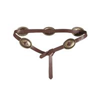 amangul Western Belt Cintura da cowboy Vita Metallo Jeans Vintage Pelle Vintage Cintura, marrone, Taglia unica