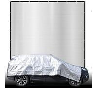 AMANKA 4x4 m Copertura Sole Auto - 99% Sombra Telo Anti UV - Tessuto Oscurante Termico - Telo Parasole Auto Esterno - Telo Copri Camper Telone Campeggio Tarp Riflettente per Giardino Telone Spiaggia