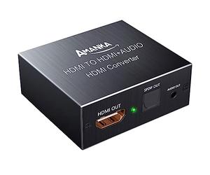 AMANKA HDMI Audio Extractor, Convertitore HDMI Ottico 4Kx2K Estrattore Audio HDmi per PS3 Xbox HD DVD PS4 Sky HD Plasma Blu-Ray Home Cinema Supporto 3D 4K-Alluminio