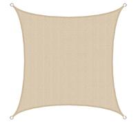 AMANKA Tenda da Sole UV - 3x3 Quadrato di HDPE - Telo di Protezione Solare Balcone Giardino Beige