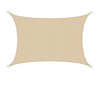 AMANKA Tenda da Sole UV - 3x5 m HDPE Rettangolare Telo di Protezione Solare Balcone Giardino Beige